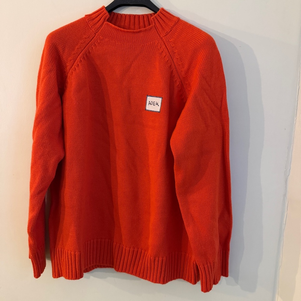 ADER ERROR Orange Knit Sweater Sz A1